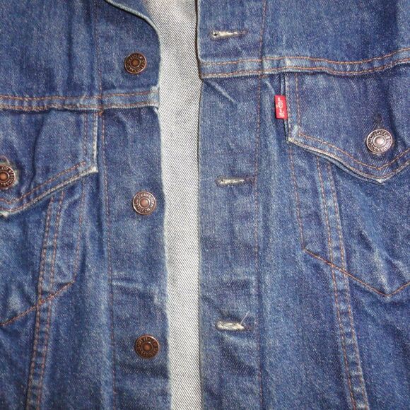 ⚫️Harley Davidson Vintage LEVIS Denim Jacket Harley Davidson Logo - Picture 4 of 8